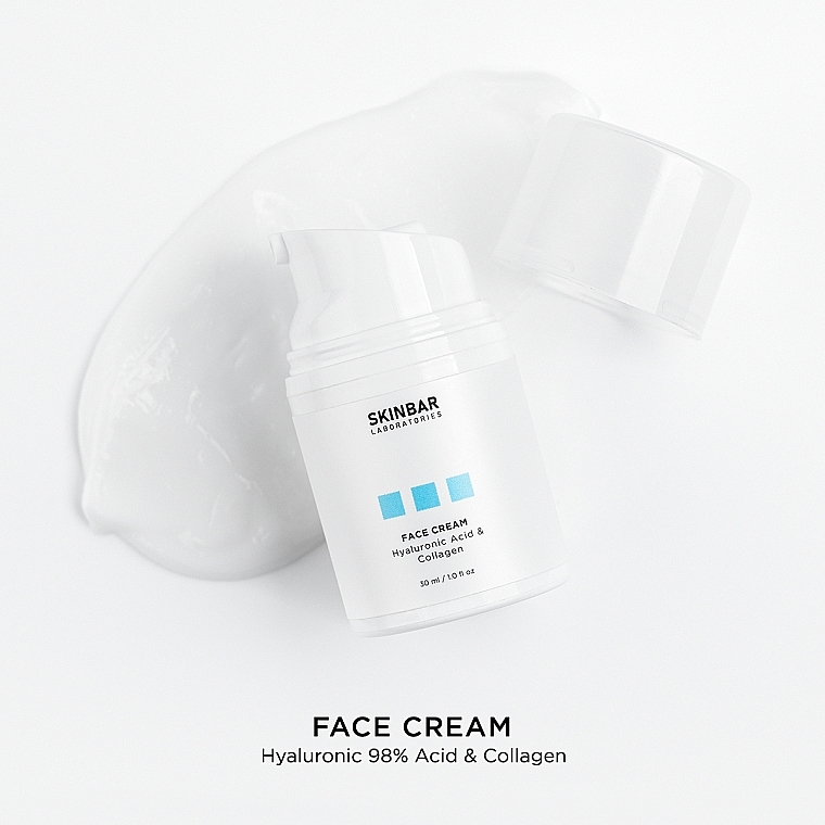 Moisturizing Face Cream with Hyaluronic Acid & Collagen SKINBAR Hyaluronic Acid & Collagen Face Cream