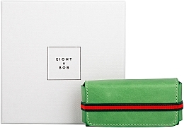 Bottle Case, green Eight & Bob Grass Green Leather