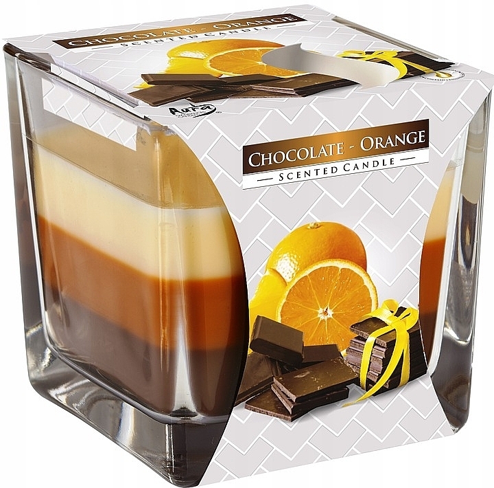 Scented Three-Layer Candle in Glass 'Chocolate & Orange' - Bispol Scented Candle Chocolate & Orange