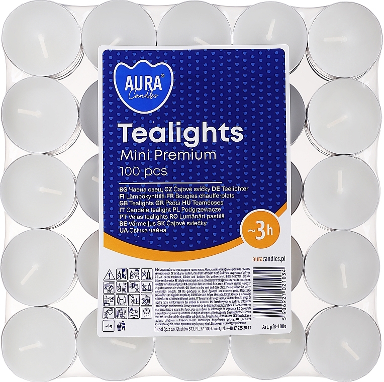 Tealights - Bispol Aura Mini Premium Tealights