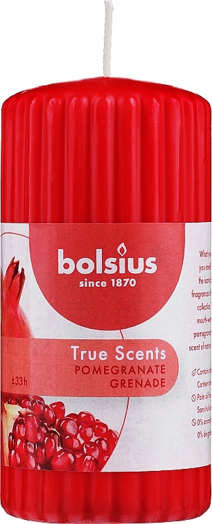 Scented Candle "Pomegranate", 120/58 mm - Bolsius True Scents Candle