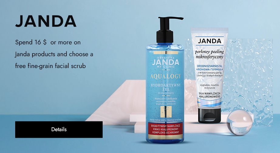 Spend 16 $  or more on Janda products and choose a free fine-grain facial scrub
