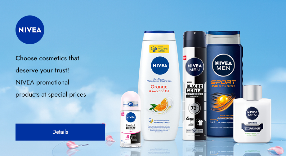 Discounts on NIVEA promotional range. Prices on the site already include a discount