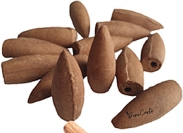 Incense Cones with Sandalwood Scent, 12 pcs. Deni Carte BackFlow