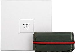 Bottle Case, green Eight & Bob Forest Green Leather Case Set